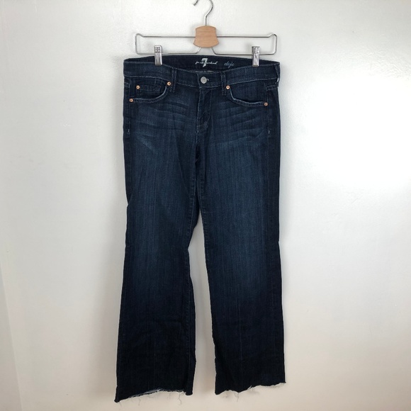 7 For All Mankind Dojo Jeans Flare Wide Leg 7FAMK - Picture 2 of 8